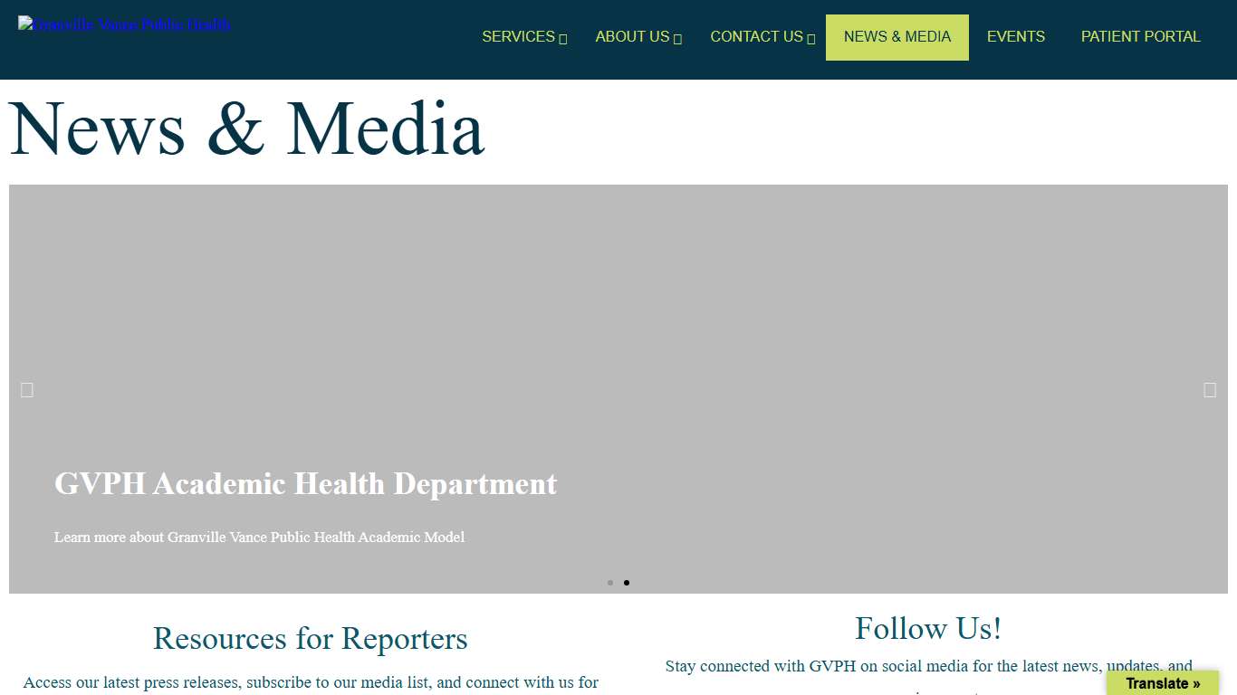 News & Media – Granville Vance Public Health